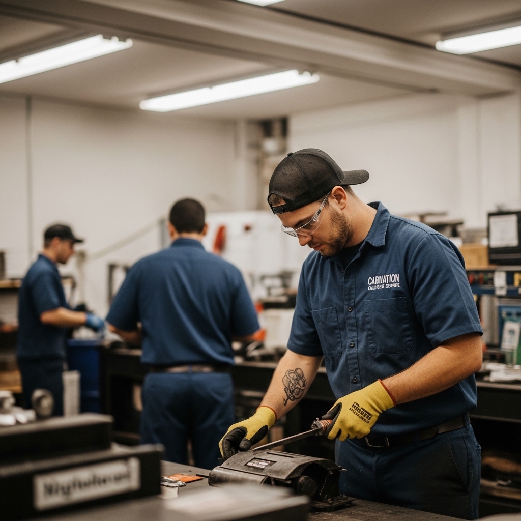 Carnation Garage Door's Repair Service team working in Slidell LA