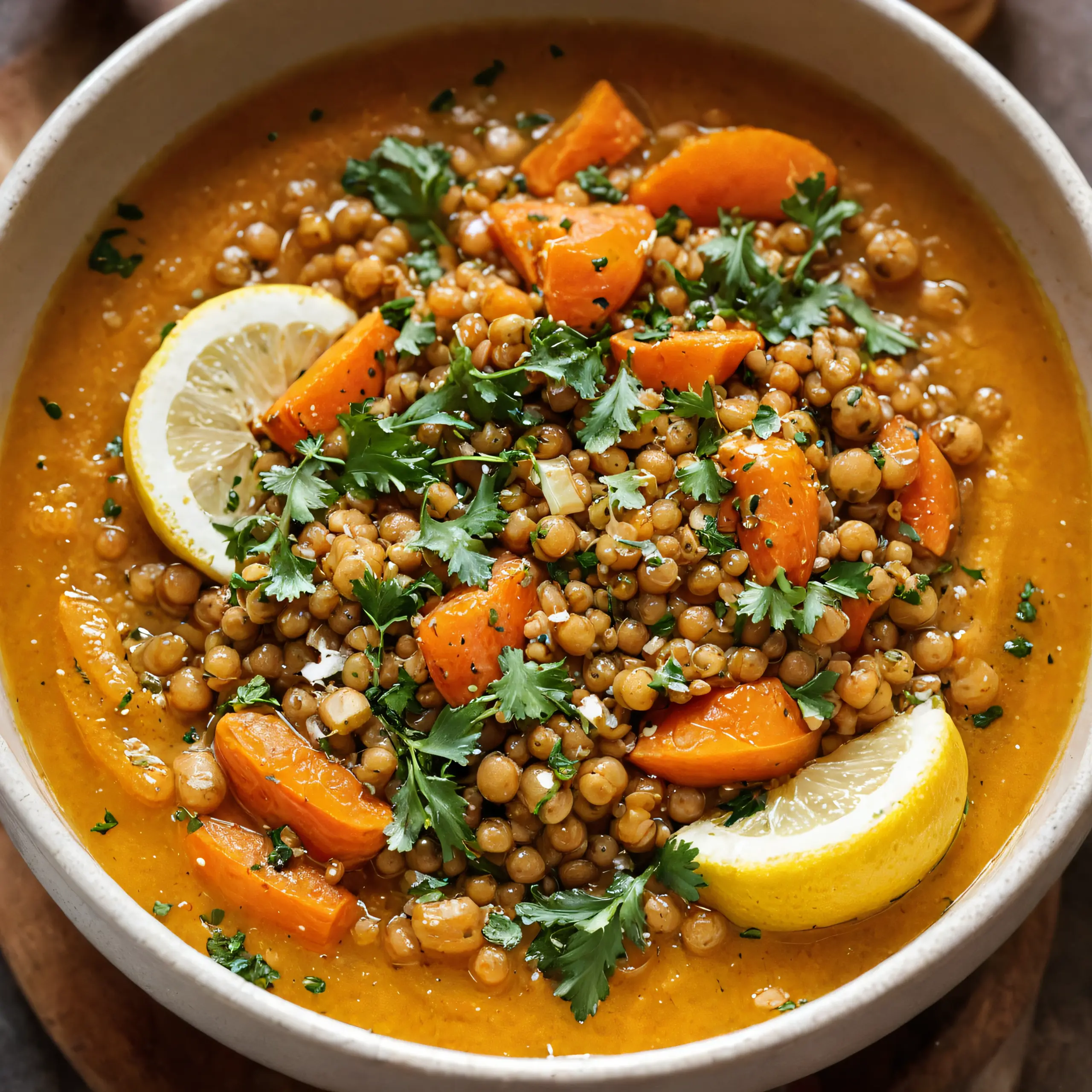 Lentil and Carrot Bowl Recipe with Spices