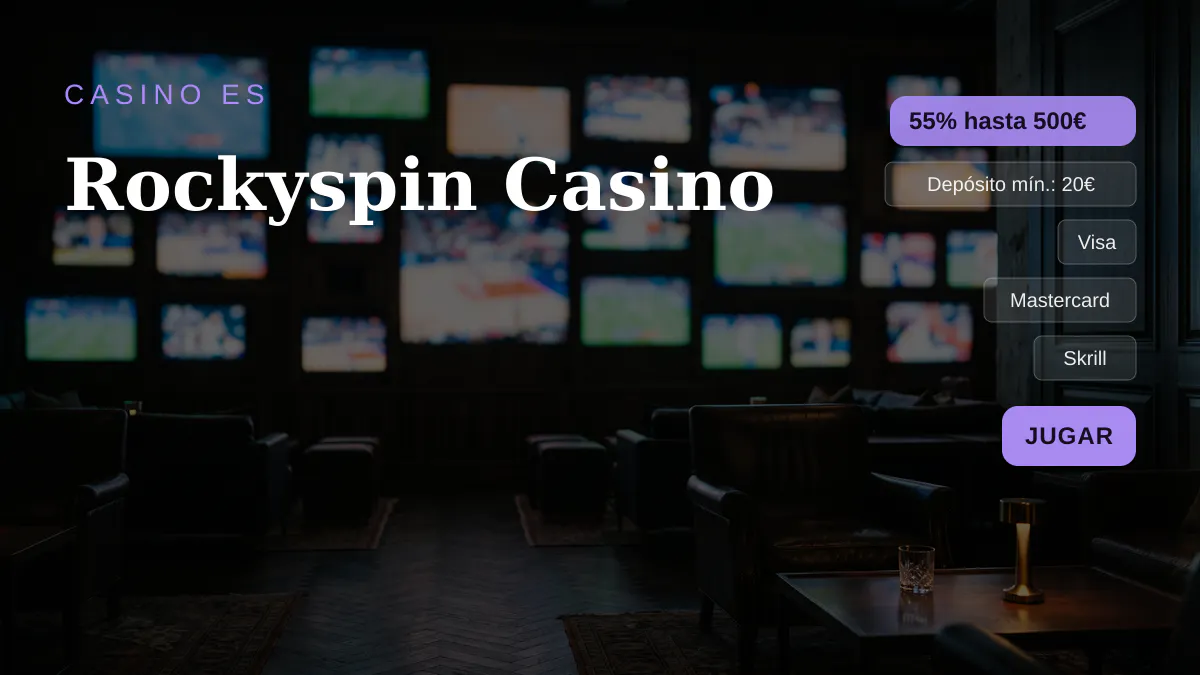 Rockyspin Casino &mdash; bono de bienvenida 55% hasta 500&euro; + 250 FS, pagos: Visa, Mastercard, Skrill, Neteller, Paysafecard