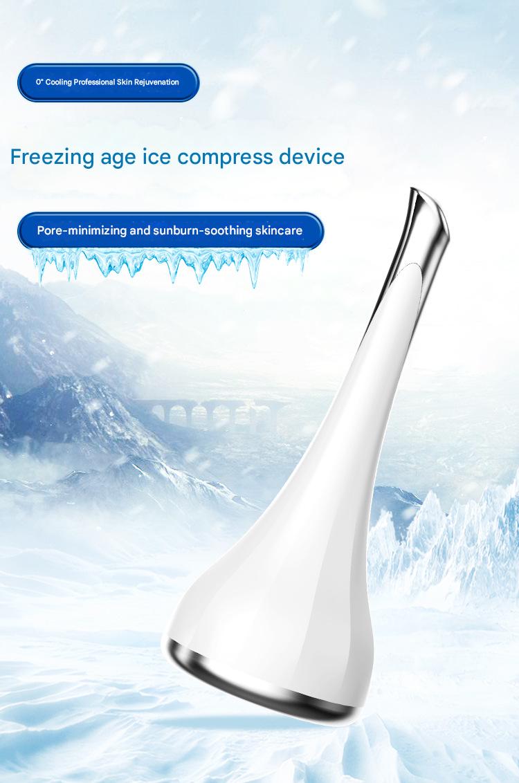 Pink Flat-Surface Ice Cold Therapy Facial Tool - Mini Ice Hammer Cryo Stick for Pore Shrinking Skin Soothing Sunburn Relief - Reusable ABS+PC Cooling Massager