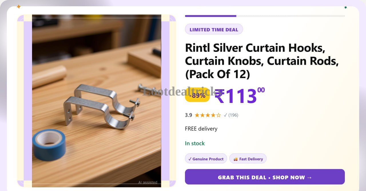   rintl Silver Curtain – Just ₹113 | Top Unbeatable Deal