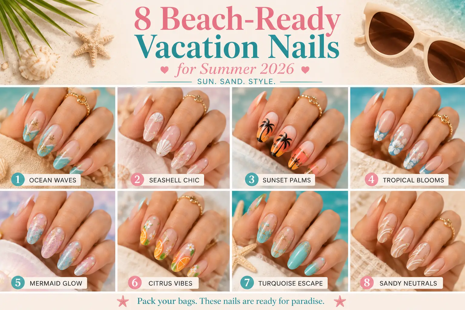 8 Beach-Ready Vacation Nails for Summer 2026