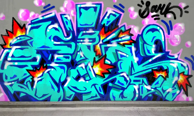 Graffiti artwork by Sark