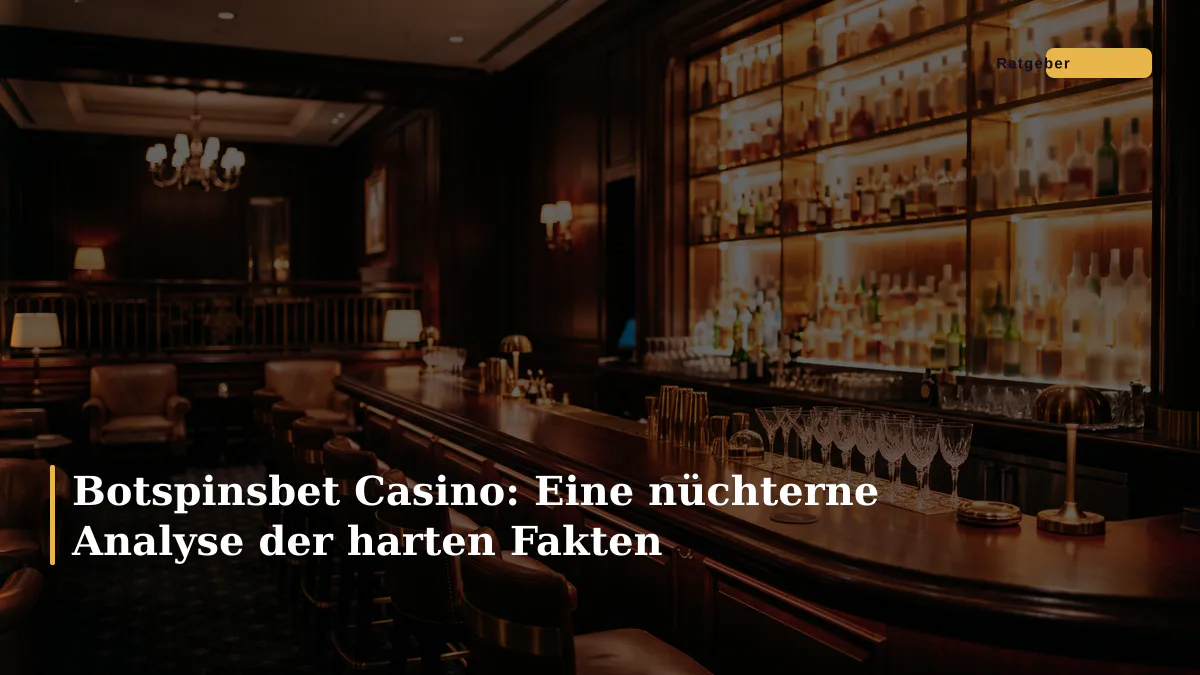 Botspinsbet Casino: Eine nüchterne Analyse der harten Fakten