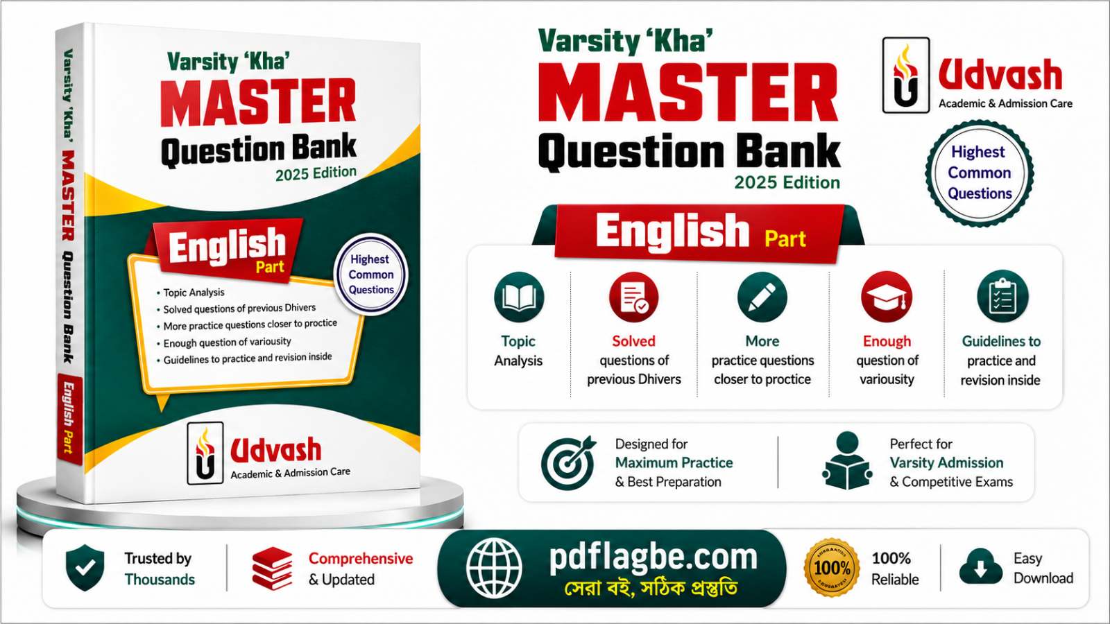 ভার্সিটি খ ইংরেজি প্রশ্ন ব্যাংক ২০২৫  PDF