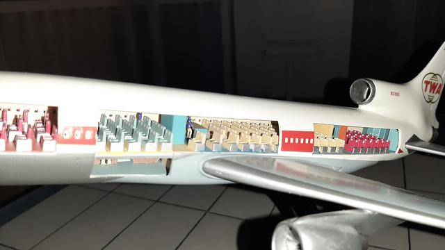 Lockheed TriStar ,TWA , Revell Cutaway Model - Ready for