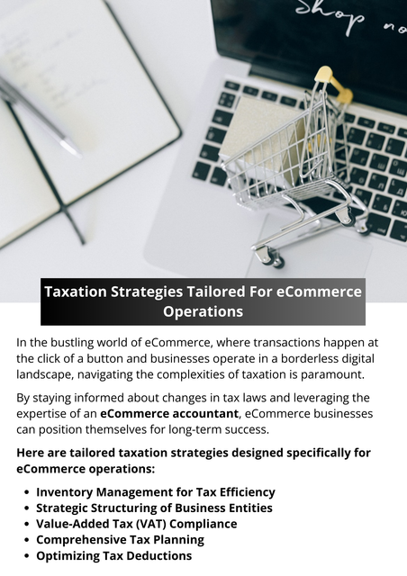 In the bustling world of eCommerce, where transactions happen at the click of a button and businesses operate in a borderless digital landscape, navigating the complexities of taxation is paramount. As eCommerce continues to soar in popularity, understanding and implementing effective taxation strategies become crucial for the success and sustainability of online businesses. To know more visit here https://www.esenshi.com/