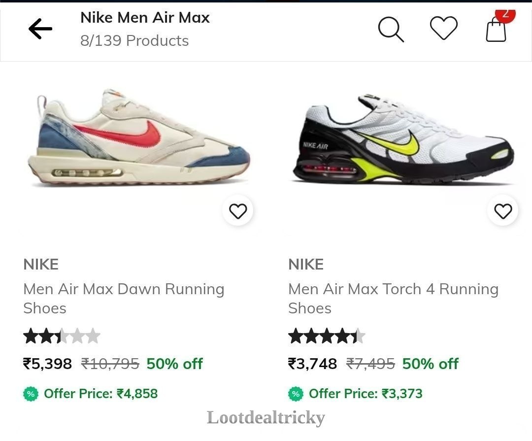 Nike Men Air – Excellent Saving Offer @ 60% OFF