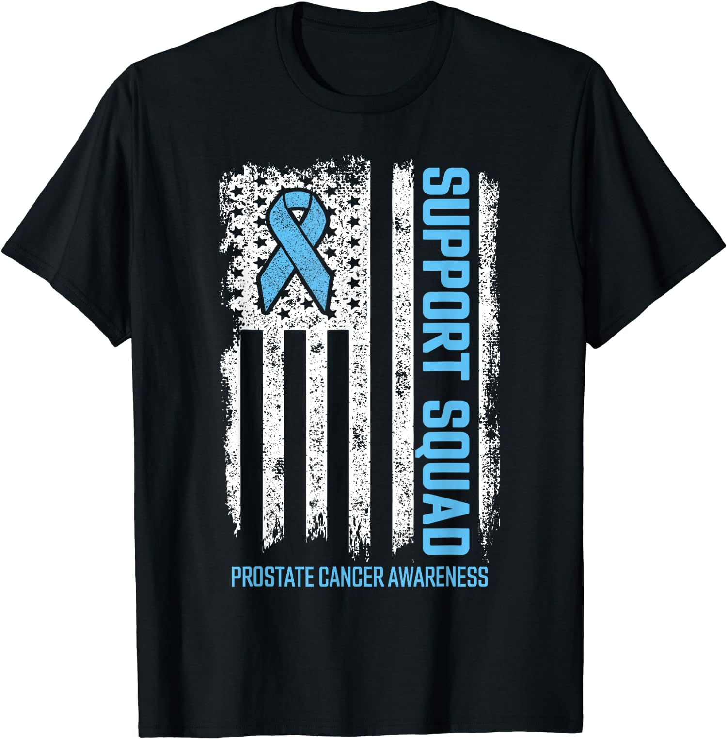 Prostate Cancer Awareness Flag Support Squad Unisex T-Shirt