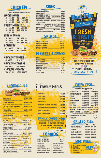 Redfin-Menu