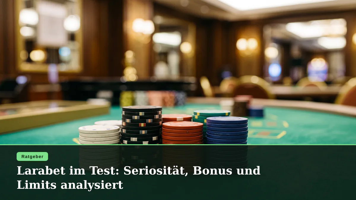 Larabet im Test: Seriosität, Bonus und Limits analysiert