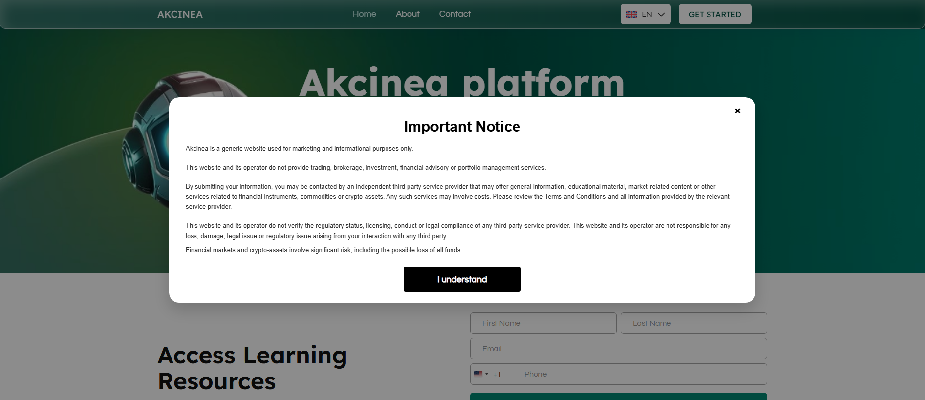 Screenshot of akcinea.live