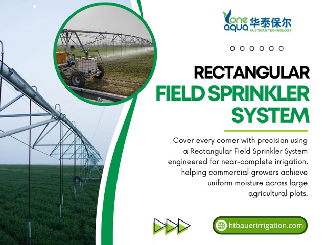 A rectangular field sprinkler system can follow the natural layout of the land instead of forcing the field to fit the irrigation pattern. HT Bauer lists crops such as wheat, corn, soybeans, cotton, potatoes and sugar beets among applications suited to the Aqualine range.

Click here for more information: https://htbauerirrigation.com/aqualine-linear-sprinkler/

HT Bauer

Address: 2009 Kehang Road, High tech Zone, Jinan City, Shandong Province, China
Tel : +86-531-88671582
Fax : +86-531-88670056
Whatsapp : +86-186-5315-5405

Read Our Blogs:
https://htbauerirrigation.wordpress.com
https://htbauerirrigation.tumblr.com/
https://htbauerirrigation.mystrikingly.com/

More Links:
https://heylink.me/htbauerirrigation/
https://peatix.com/user/30423609/view
https://triberr.com/htbauerirrigation