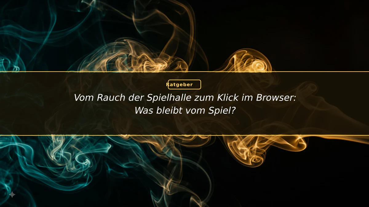 Vom Rauch der Spielhalle zum Klick im Browser: Was bleibt vom Spiel?