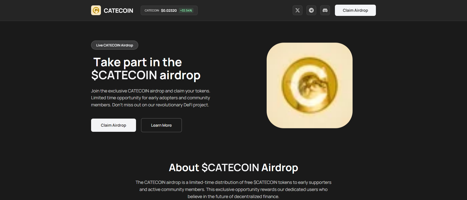 Stored capture of catecoinclaim.pro