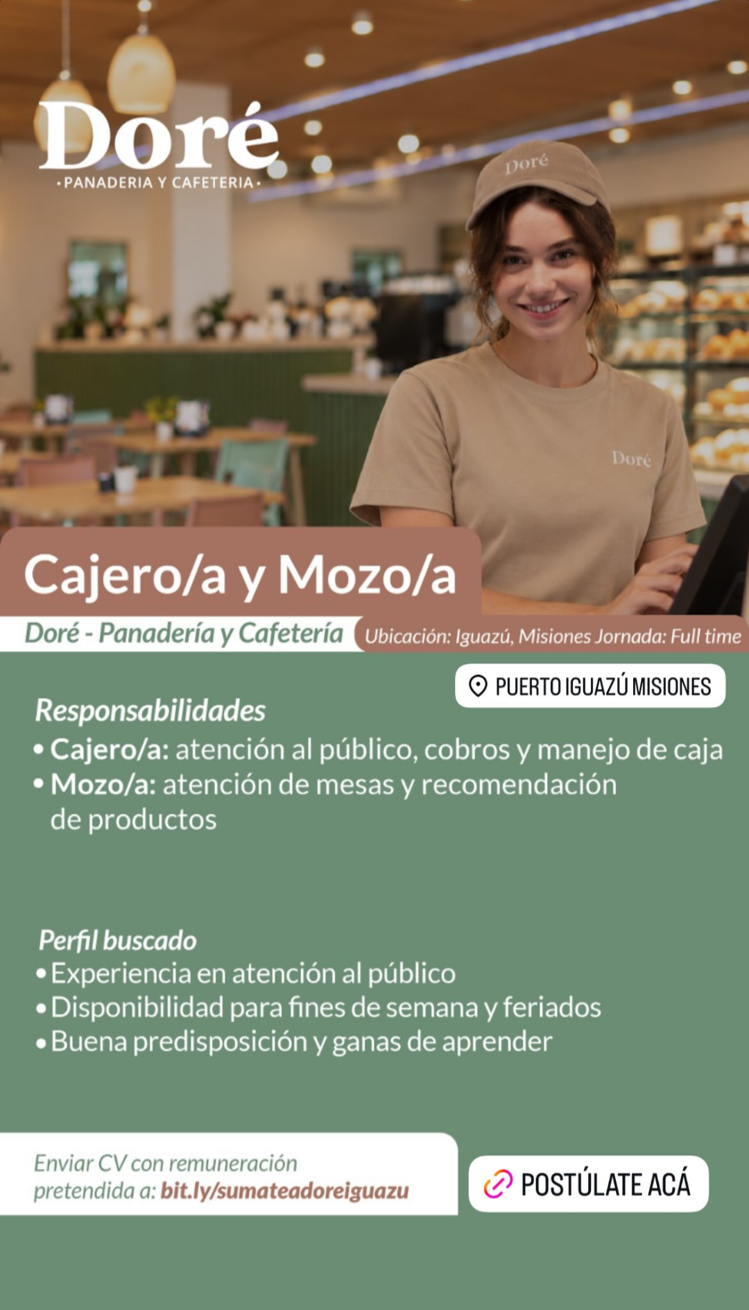 Se Busca Mozo / a en Puerto Iguazú