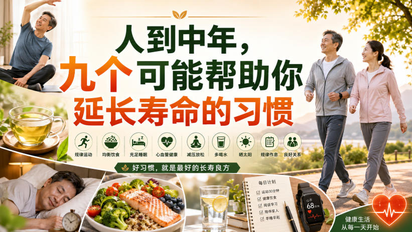 付费文章:人到中年,九个可能帮助你延长寿命的习惯-网创指引人