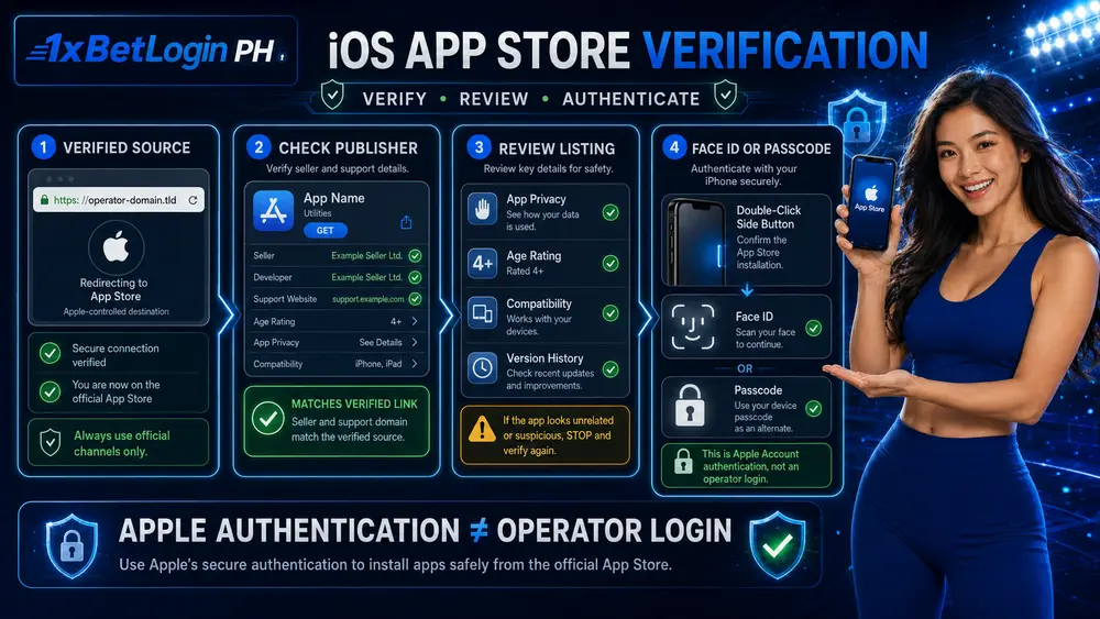 1xBet iOS App Store Safe Download & iOS Interface Spotlight