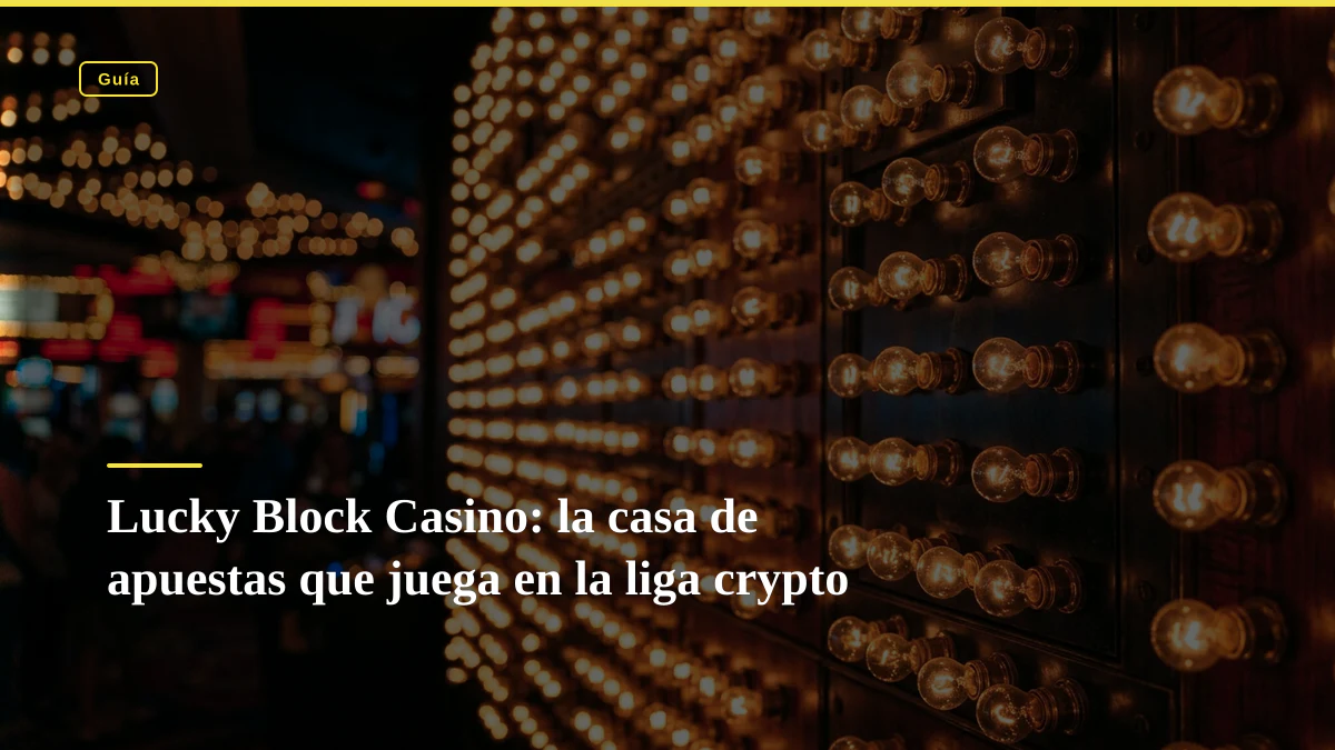 Lucky Block Casino: la casa de apuestas que juega en la liga crypto