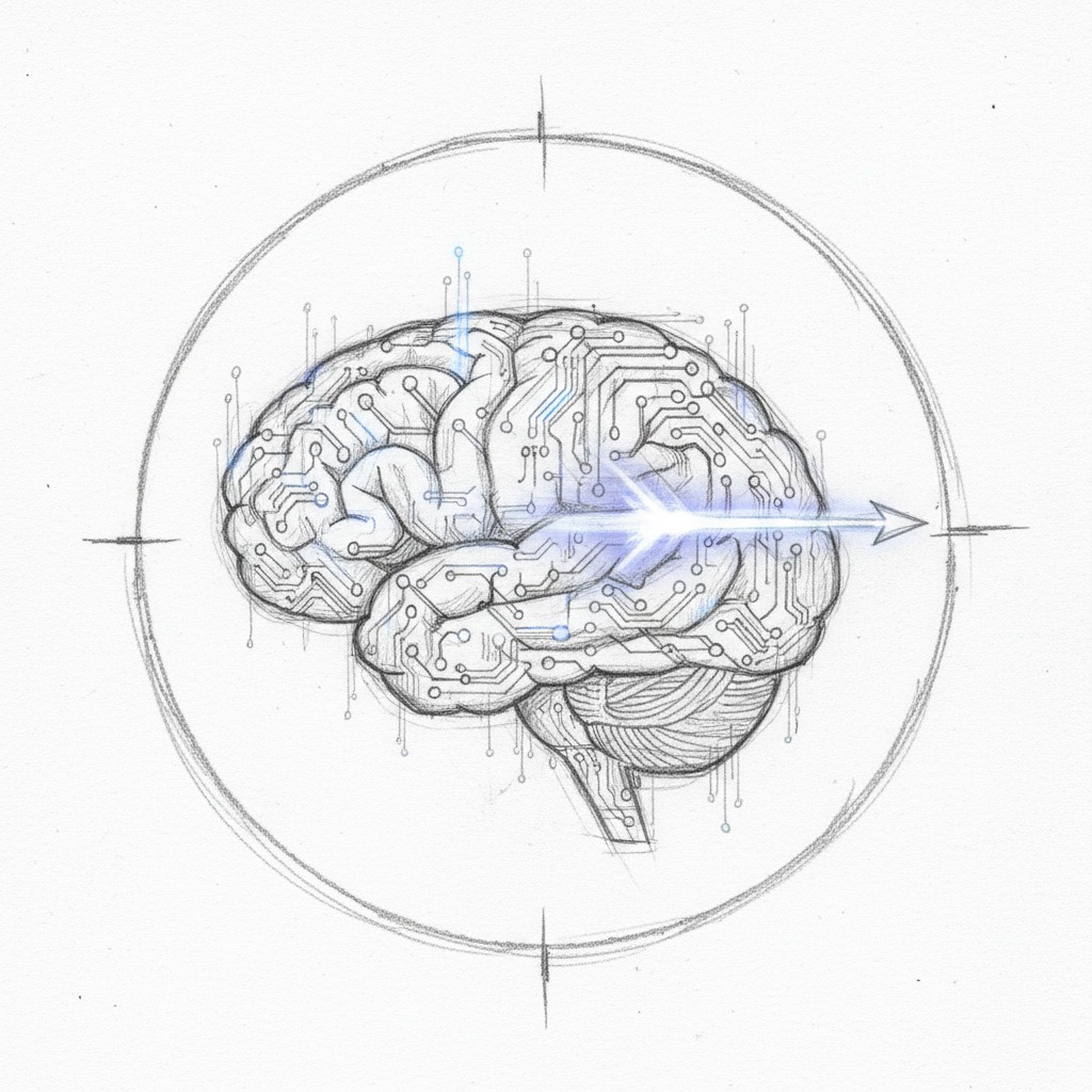 Human brain digital circuits predictive ai marketing.