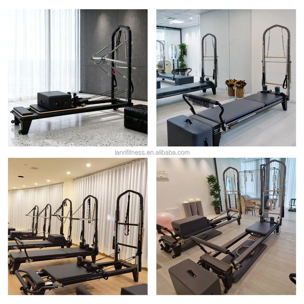 Premium Commercial Pilates Reformer with Tower Aluminum Pilates Reformer Machine  for Pilates Studio & Gym Use Durable view 3