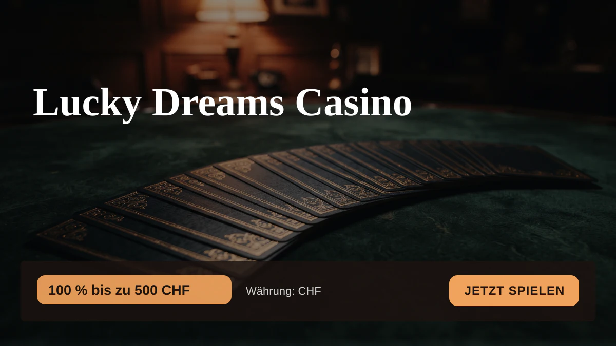 Lucky Dreams Casino — Willkommensbonus 100 % bis zu 500 CHF + 500 FS, Zahlungen: MiFinity