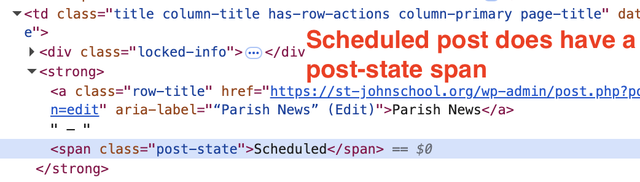 scheduled