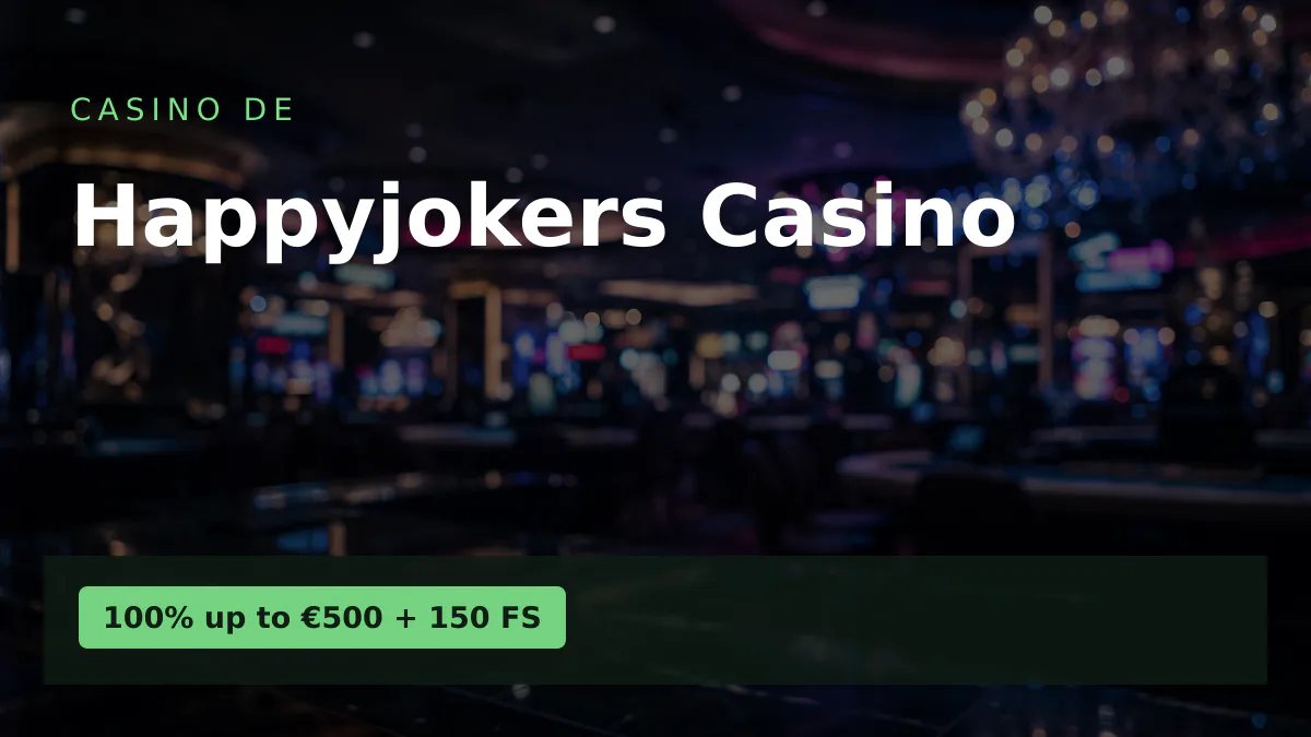 Happyjokers Casino — Willkommensbonus 100% up to €500 + 150 FS, Zahlungen: Visa, Mastercard, Skrill, Neteller, Paysafecard Happyjokers Casino — Willkommensbonus 100% up to €500 + 150 FS, Zahlungen: Visa, Mastercard, Skrill, Neteller, Paysafecard