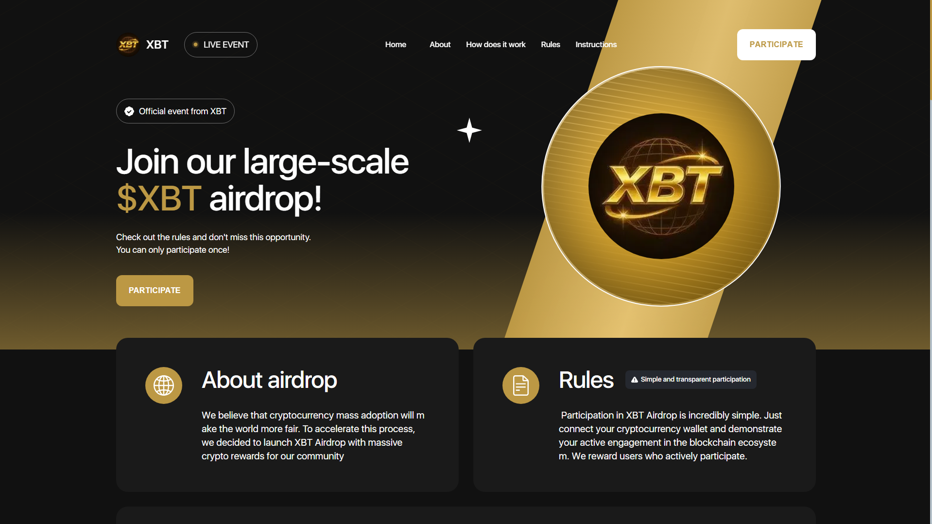 Stored capture of xbtairdrop.com