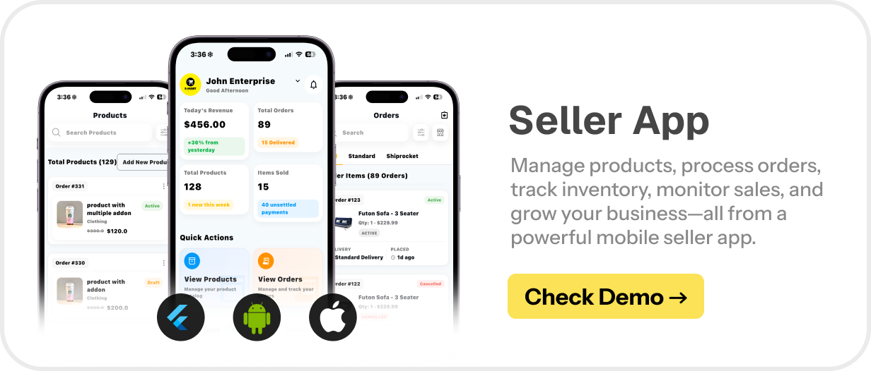 HyperCommerce - Multivendor eCommerce Marketplace - Flutter Apps - Laravel Admin Panel & Website