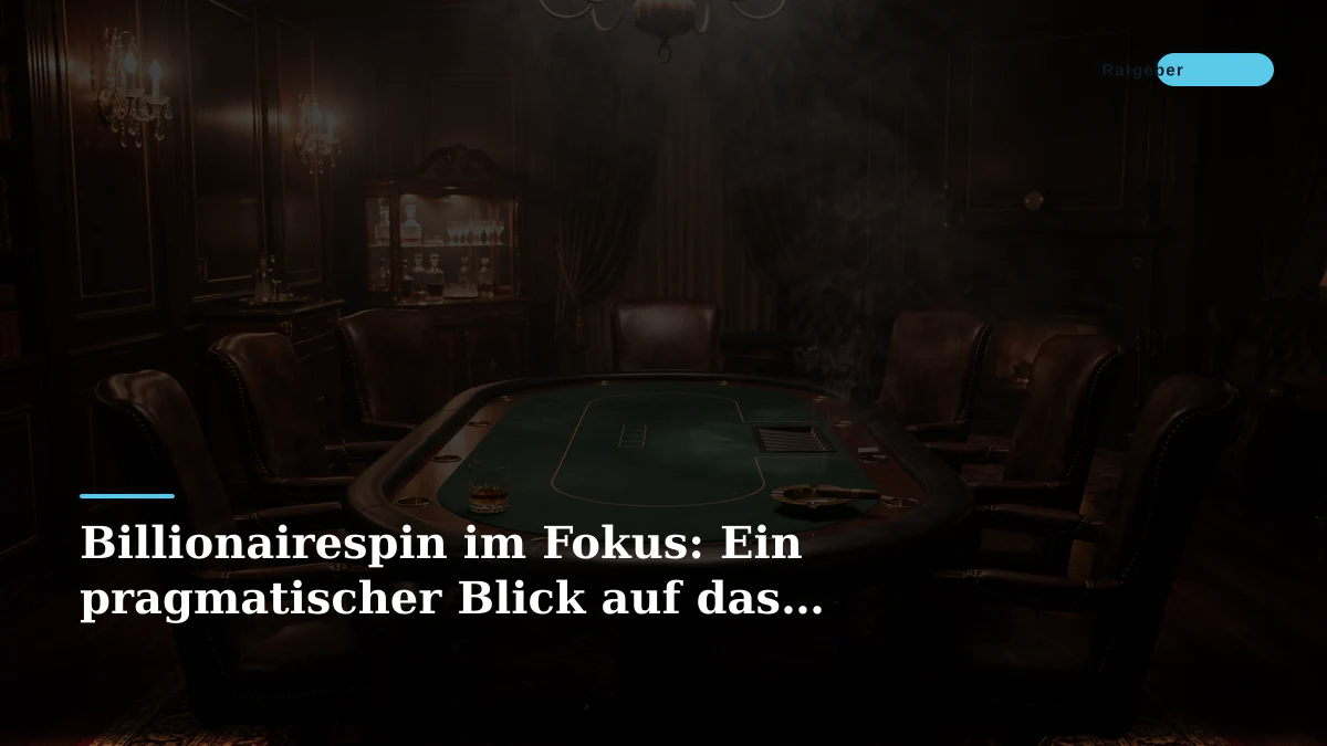 Billionairespin im Fokus: Ein pragmatischer Blick auf das internationale Casino