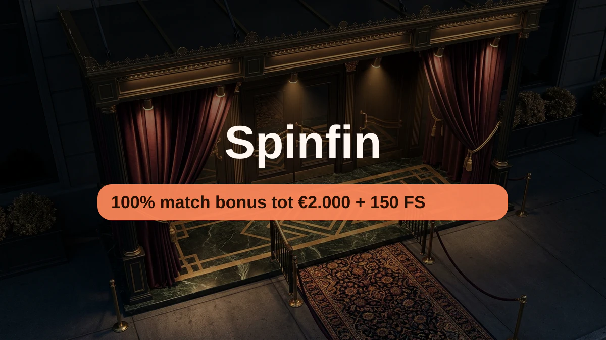 Spinfin casino — welkomstbonus 100% match bonus tot €2.000 + 150 FS, betalingen: Visa, Mastercard, Skrill, Neteller, Paysafecard