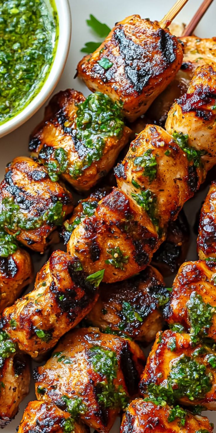 Espetinho de Frango com Chimichurri