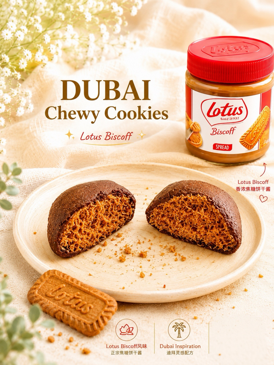 DubaiChewyCookies迪拜软曲奇 - LotusBiscoff焦糖