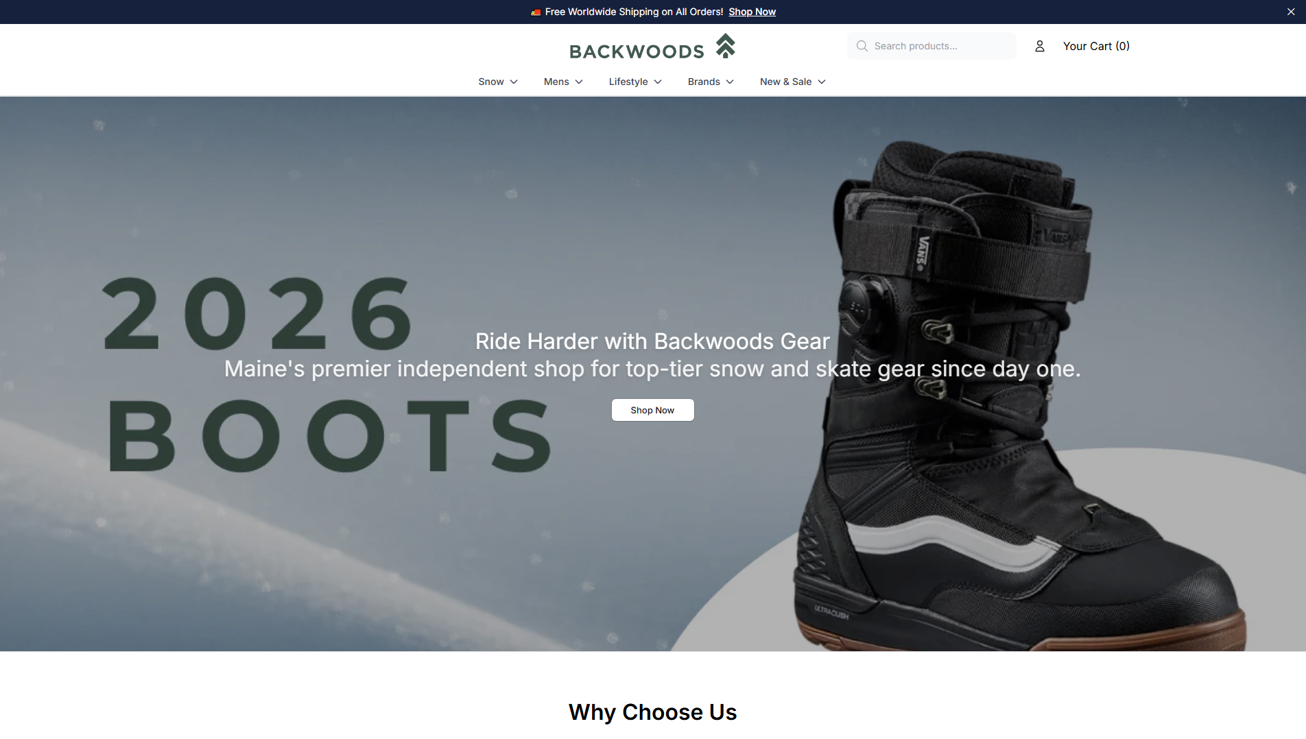 Stored capture of backwoodsdirect.shop