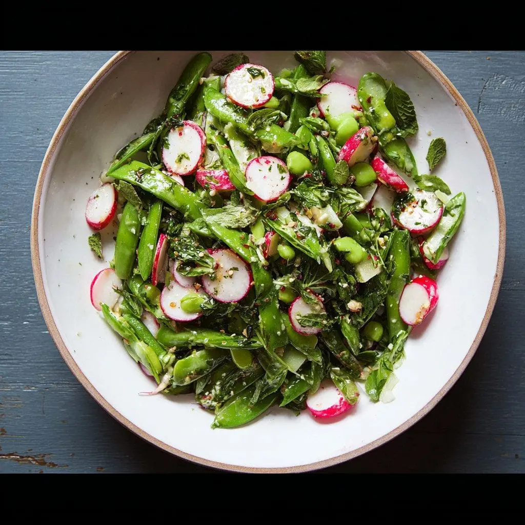 Radish Snap Pea Herb Salad