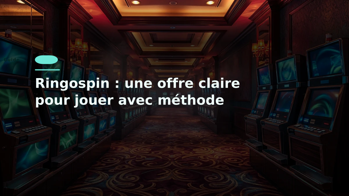 Ringospin : une offre claire pour jouer avec méthode