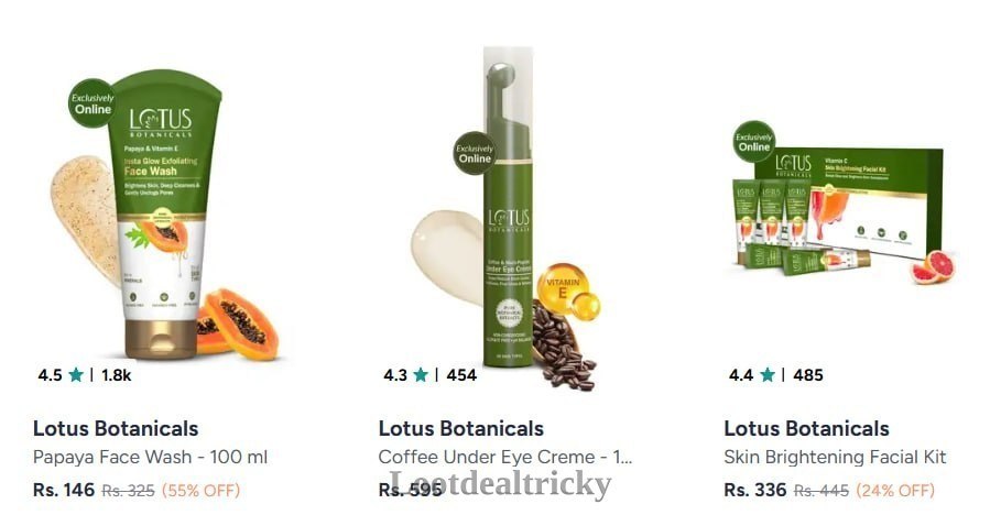 Lotus Botanicals Upto – Massive Offer Get 60% OFF Today
