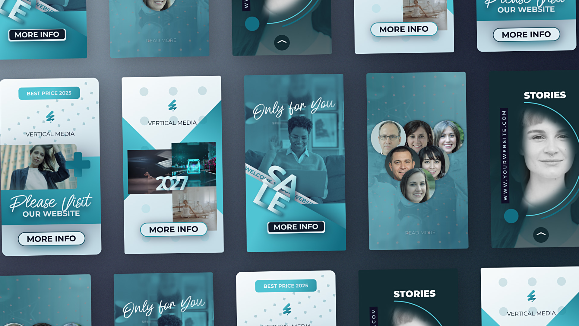  Vertical Reels Online Educational Course Promo - E-Learning Instagram Stories Reels TikTok Shorts