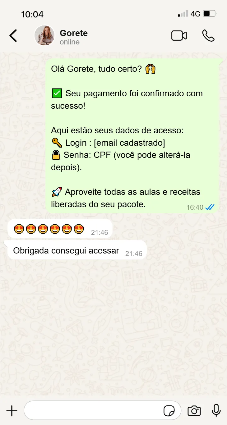 Depoimento de aluna satisfeita 3