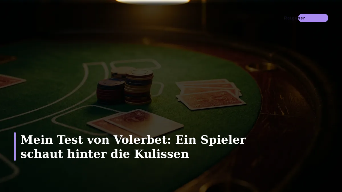 Mein Test von Volerbet: Ein Spieler schaut hinter die Kulissen
