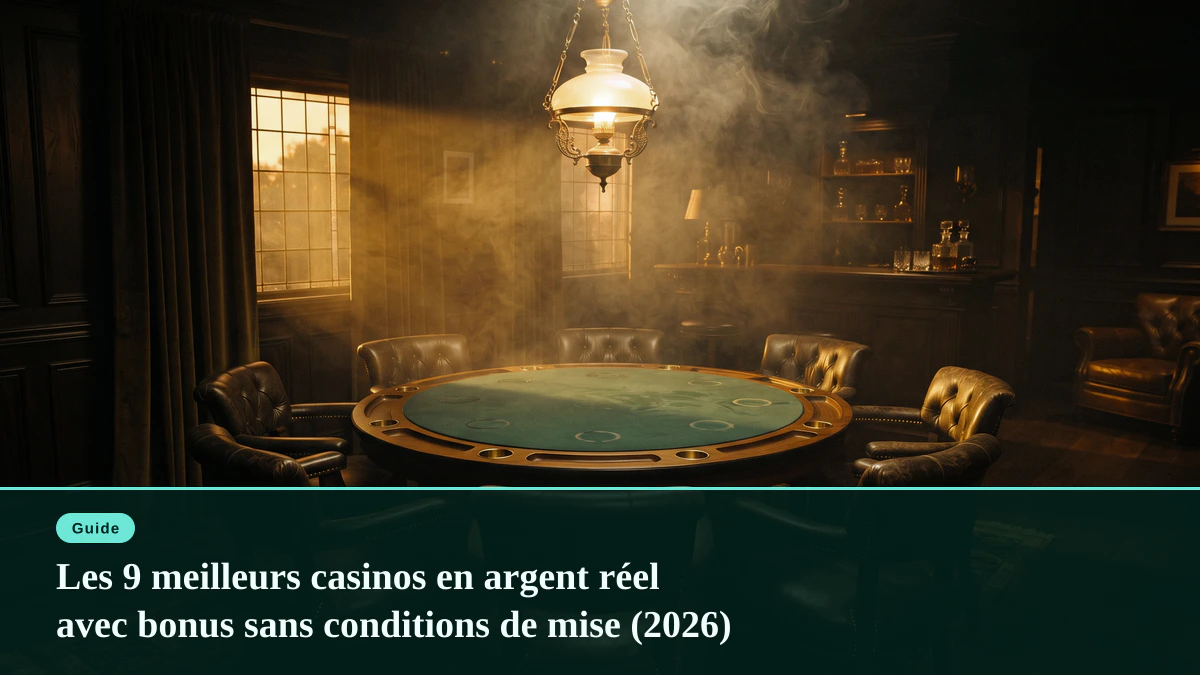 Les 9 meilleurs casinos en argent réel avec bonus sans conditions de mise (2026)