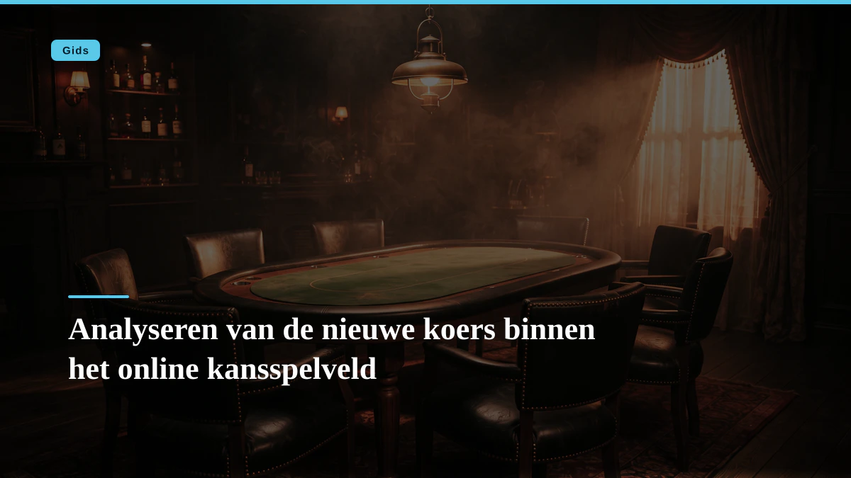 Analyseren van de nieuwe koers binnen het online kansspelveld