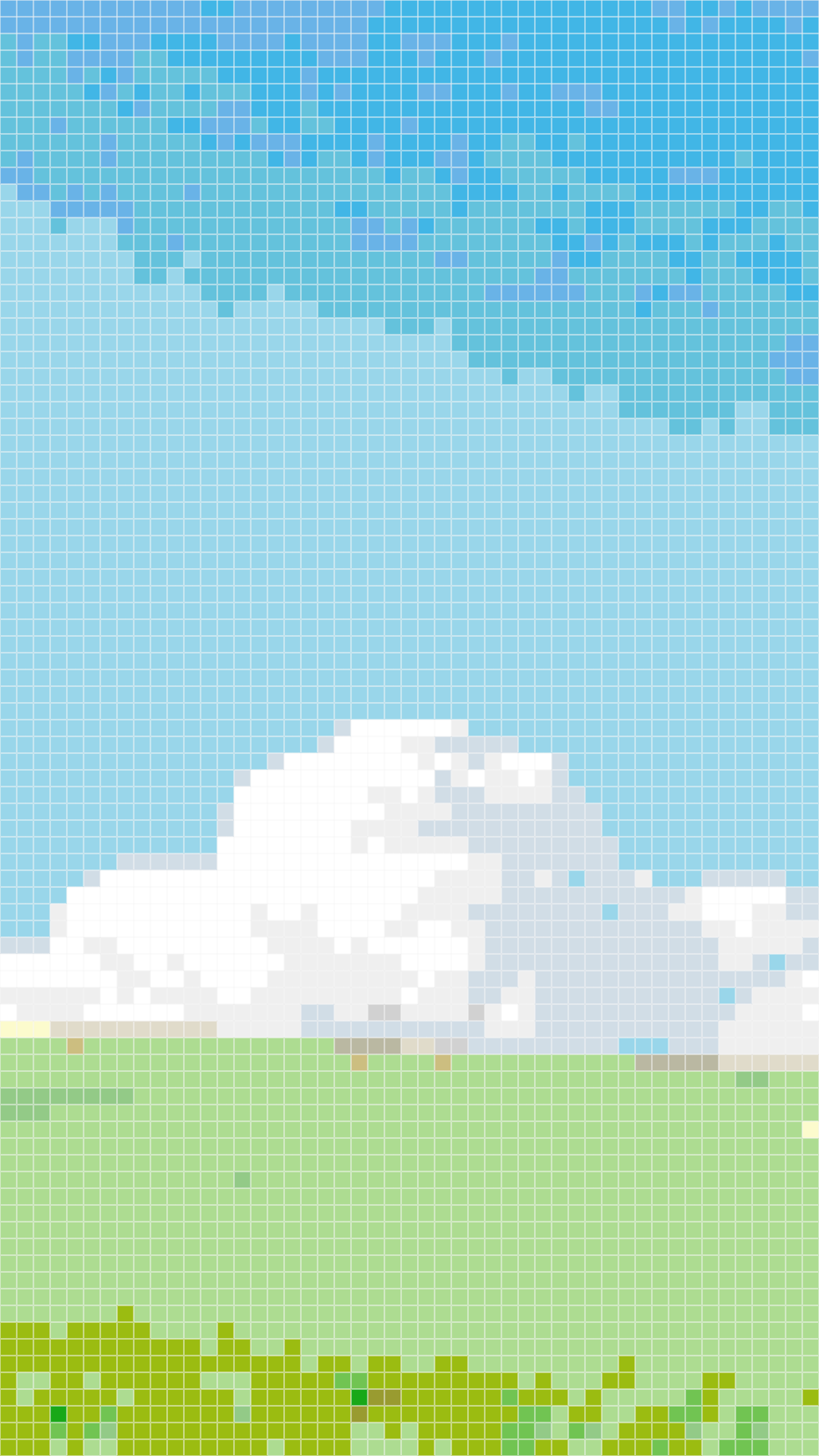 Dreamy Minimalist Meadow & Fluffy Cloud
