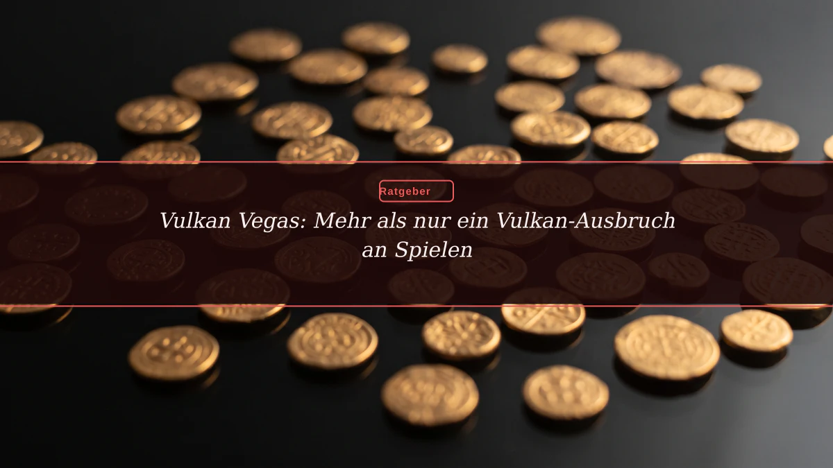 Vulkan Vegas: Mehr als nur ein Vulkan-Ausbruch an Spielen