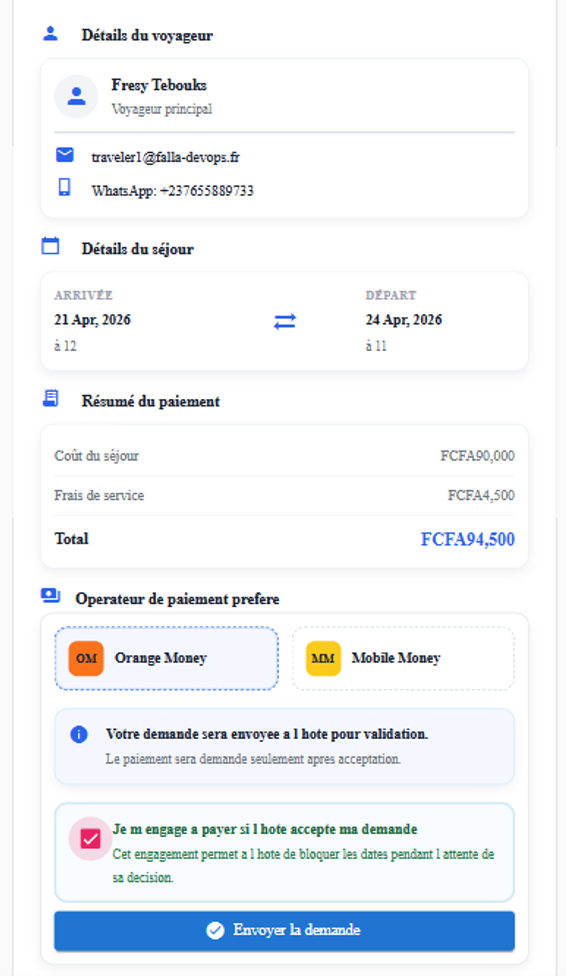 2 - Recevez des réservations