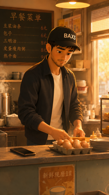 E3 B 00a 阿明 早餐店柜台 手机扣在柜台上.png