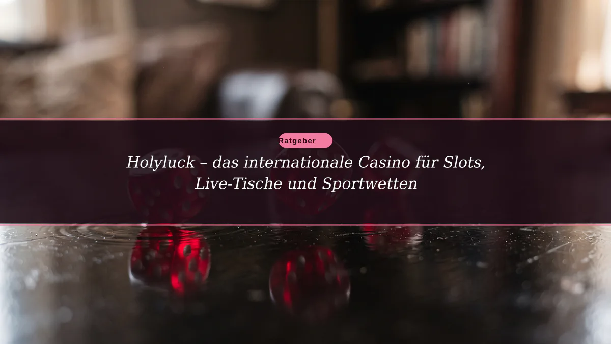 Holyluck – das internationale Casino für Slots, Live-Tische und Sportwetten
