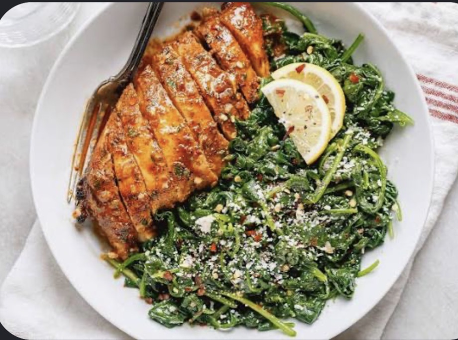 Grilled chicken with veggies