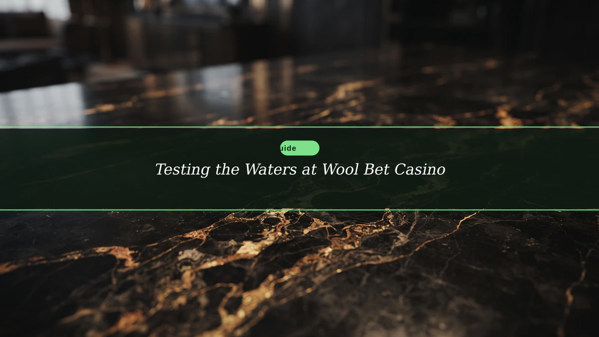 Testing the Waters at Wool Bet Casino